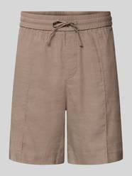 Szorty chino o kroju straight fit z mieszanki lnu i lyocellu model 'CINO' od HUGO - 37