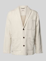 Overshirt met labelpatch en knoopsluiting van camel active Beige - 3
