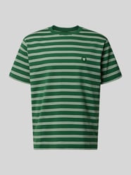 t-shirt o kroju relaxed fit z wyhaftowanym logo model 'Easton' od Wood Wood - 10