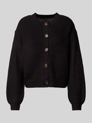 Relaxed fit gebreid jack met enkele knoopsluiting, model 'LEA' van Vero Moda - 37