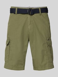 Bermudy o kroju regular fit z kieszeniami cargo od Petrol - 11