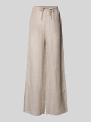 Wide leg linnen broek met steekzakken van Christian Berg Woman Beige - 10