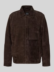 kurtka skórzana w kroju regular fit z naturalnej koziej skóry model 'C-MOLOT' od BOSS - 16
