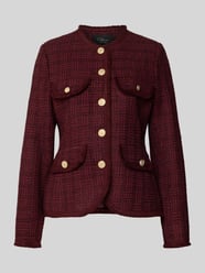 Longline Blazer mit goldfarbenen Zierknöpfen von s.Oliver BLACK LABEL Bordeaux - 33