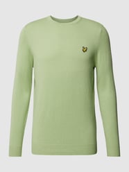 Sweter z dzianiny z naszywką z motywem od Lyle & Scott Zielony - 25