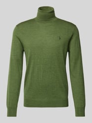 Sweter z dzianiny z golfem od Polo Ralph Lauren Zielony - 6