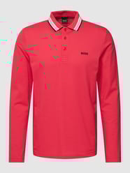 Poloshirt mit langen Ärmeln Modell 'PLISY' von BOSS Green Pink - 38