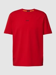Regular fit T-shirt met labelprint, model 'TCHUP' van BOSS Orange Rood - 27
