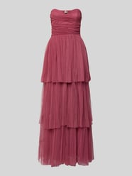 Sukienka wieczorowa w kroju regular fit z falbankami od Lace & Beads - 20