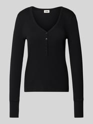 Longsleeve mit V-Ausschnitt und Knopfleiste Modell 'KORDELIA' von Drykorn - 35