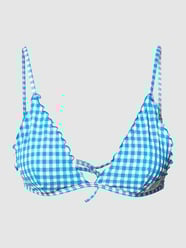 Bikini-Oberteil mit Karomuster von TOMMY HILFIGER Blau - 44