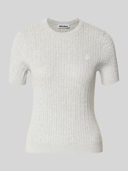 Kurzarmpullover mit Zopfmuster und Rundhalsausschnitt von REVIEW - 44