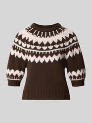 Sweter w stylu dzianiny o kroju regular fit model 'Jacquard' od Rich & Royal - 18