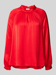 Blouseshirt met elastische boorden van Milano Italy Rood - 30