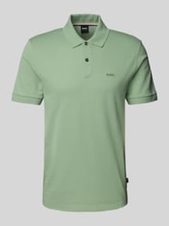 Slim Fit Poloshirt mit Label-Stitching Modell 'PALLAS' von BOSS - 36