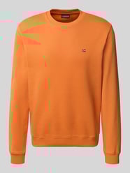 Sweatshirt mit Rundhalsausschnitt und Label-Stitching von Napapijri Orange - 18