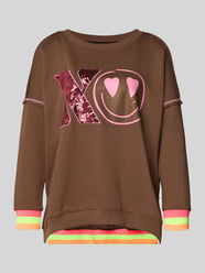 Oversized Sweatshirt aus reiner Baumwolle Modell 'XO Heartface' von miss goodlife - 14