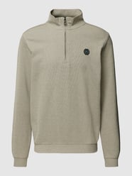 Sweatshirt met schipperskraag van Lerros Grijs / zwart - 9