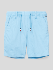 Korte broek met labeldetails, model 'POPLIN' van Tommy Hilfiger Kids Blauw - 18