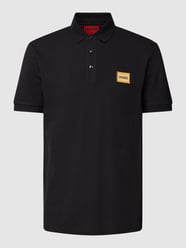 Poloshirt mit Label-Patch Modell 'Dereso' von HUGO Grau / Schwarz - 20