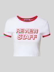 Cropped T-Shirt mit Label-Print von Review - 24