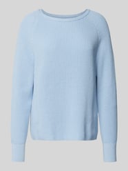 Comfort Fit Strickpullover aus reiner Baumwolle von Marc O'Polo Blau - 34