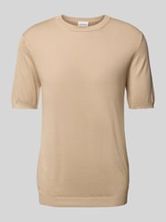 T-shirt met ribboorden van Roy Robson Beige - 6