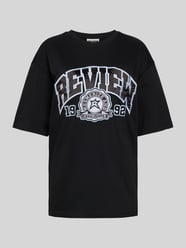 T-Shirt mit Label-Print von Review Schwarz - 44