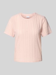 T-Shirt mit Lochstickerei von Jake*s Collection Pink - 29