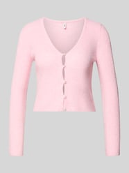 Regular Fit Strickjacke mit Perl-Optik-Knöpfen Modell 'RICA LIFE' von ONLY Pink - 5