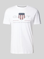 T-Shirt mit Label-Print Modell 'ARCHIVE' von Gant Weiß - 33