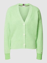 Cardigan mit Strukturmuster Modell 'MOULINE' von Tommy Hilfiger Grün - 14