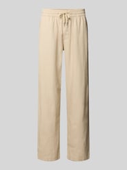 regular fit broek van mix van katoen en linnen model 'barton' van Matinique Beige - 7