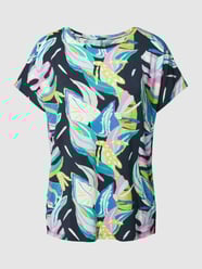 T-shirt met gebloemd motief van Christian Berg Woman Blauw - 4
