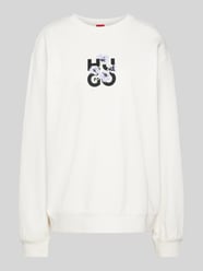 Sweatshirt mit Label-Print von HUGO Beige - 5