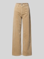Wide leg corduroy broek van katoenmix van Marc O'Polo Denim Beige - 17