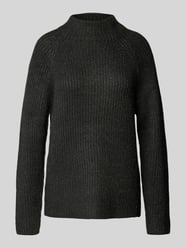 Gebreide pullover met effectgaren van Jake*s Collection Groen - 44