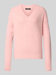Sweter z dzianiny o kroju comfort fit z mieszanki wełny model ‘VISITA’ od Weekend Max Mara Fuksjowy - 5