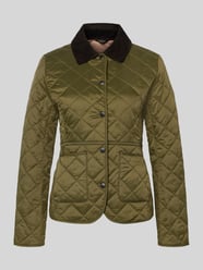 Kurtka pikowana o kroju shaped fit z kołnierzem ze sztruksu model 'DEVERON' od Barbour - 31