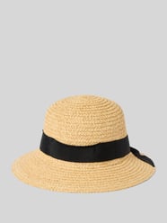 Strohhut in Glockenform mit Hutband Modell 'Raffia' von Loevenich Beige - 30