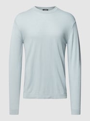 Sweter z dzianiny z prążkowanymi wykończeniami od Esprit Collection Szary - 30