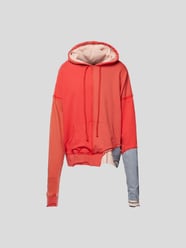 Hoodie im Patchwork-Look von Greg Lauren Rot - 36