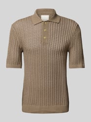 Poloshirt met structuurmotief, model 'JOEL' van Jack & Jones Premium Beige - 3