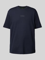 T-Shirt mit Logo-Print von BOSS Green Blau - 14