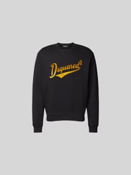 Sweatshirt mit Label-Print von Dsquared2 Schwarz - 5