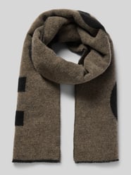 Sjaal met wol, model 'Martyn' van HUGO Beige - 4