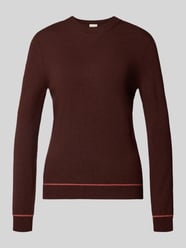 sweter z dzianiny o kroju regular fit z czystej wełny lana z prążkowanymi ściągaczami od Stefanel - 27