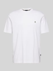 T-Shirt mit Label-Patch Modell 'Taut' von BOSS Weiß - 18