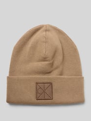 Muts van viscosemix met logopatch, model 'Bea' van CK Calvin Klein Beige - 1