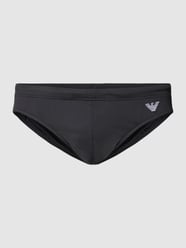 Badehose mit Label-Stitching Modell 'ESSENTIAL' von Emporio Armani Schwarz - 37